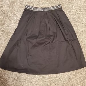 Black mid length skirt